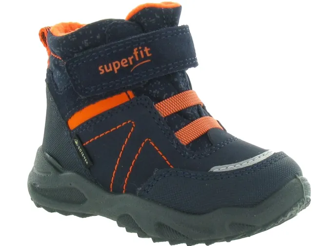 apres ski bottes fourrees - - bebe garcon - Nubuck - Bleu - Superfit