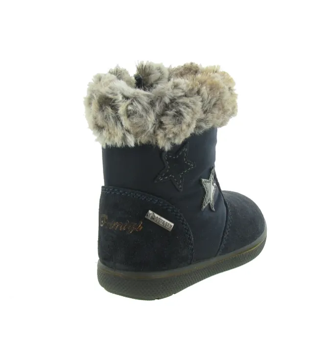 apres ski bottes fourrees - - bebe fille - Nubuck - Bleu - Primigi