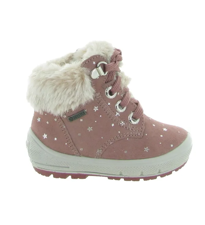 apres ski bottes fourrees - - bebe fille - Cuir - Rose - Superfit