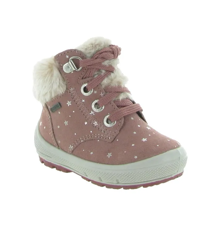 apres ski bottes fourrees - - bebe fille - Cuir - Rose - Superfit