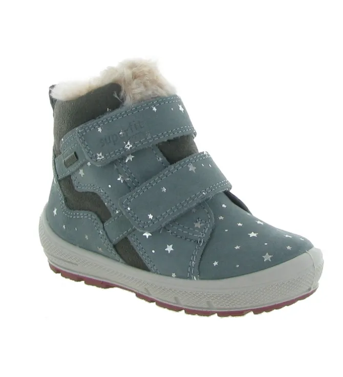 apres ski bottes fourrees - - bebe fille - Cuir - Bleu - Superfit
