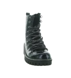 apres ski bottes fourrees - Botte de neige - femme - Cuir Vernis - Noir - New italia shoes