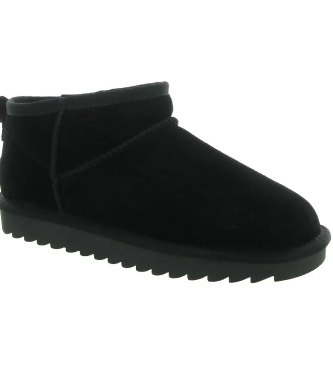 apres ski bottes fourrees - Bottine chaude - femme - Nubuck - Noir - Colors of california