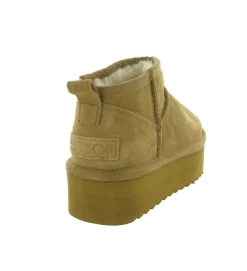 apres ski bottes fourrees - Bottine chaude - femme - Nubuck - Chestnut - Colors of california