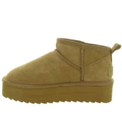 apres ski bottes fourrees - Bottine chaude - femme - Nubuck - Chestnut - Colors of california