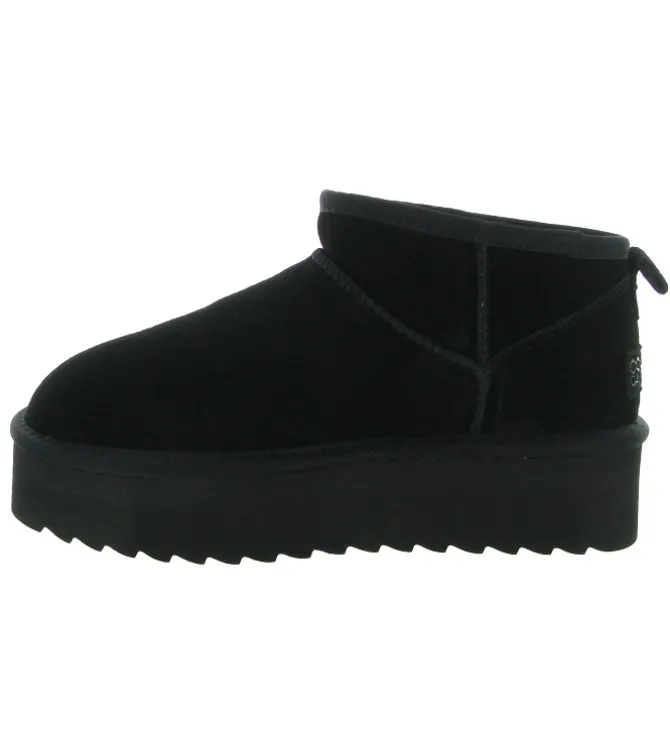 apres ski bottes fourrees - Bottine chaude - femme - Nubuck - Noir - Colors of california