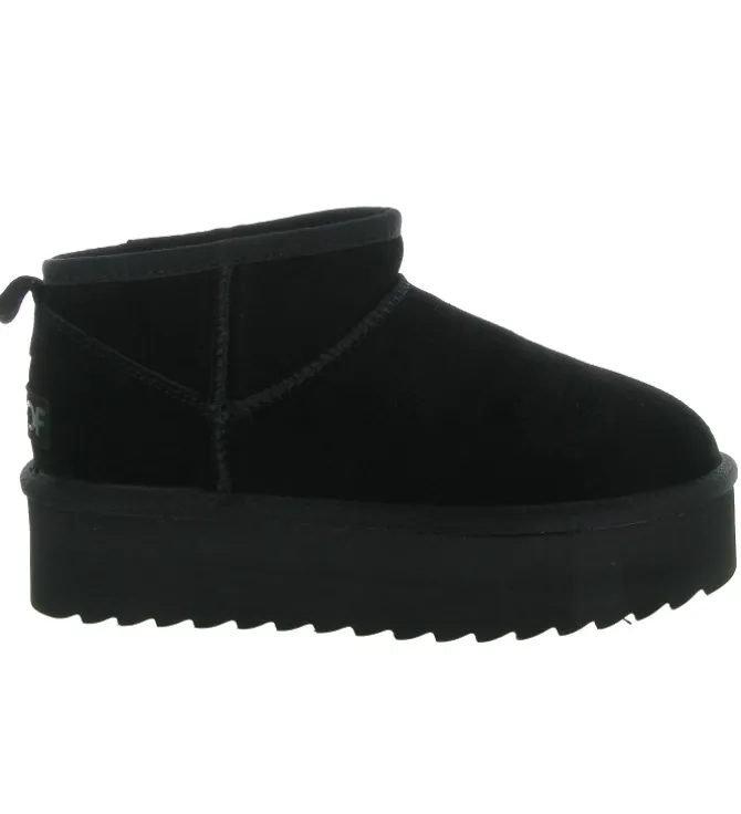 apres ski bottes fourrees - Bottine chaude - femme - Nubuck - Noir - Colors of california