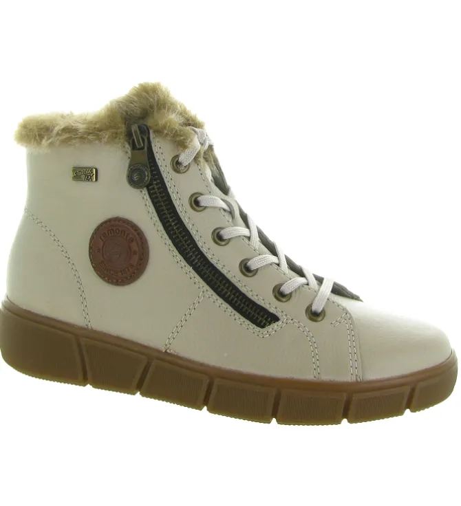 apres ski bottes fourrees - Botte de neige - femme - Cuir - Beige - Remonte