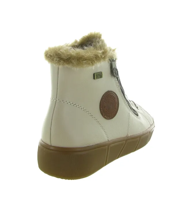 apres ski bottes fourrees - Botte de neige - femme - Cuir - Beige - Remonte