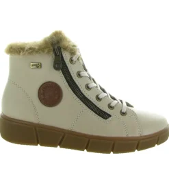 apres ski bottes fourrees - Botte de neige - femme - Cuir - Beige - Remonte