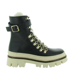 apres ski bottes fourrees - Botte de neige - femme - Cuir - Noir - Armando