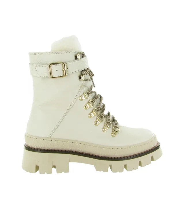 apres ski bottes fourrees - Botte de neige - femme - Cuir - Blanc - Armando