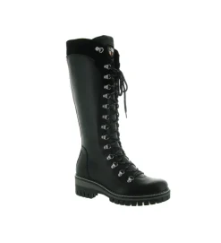 apres ski bottes fourrees - Botte de neige - femme - Cuir - Noir - New italia shoes