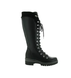 apres ski bottes fourrees - Botte de neige - femme - Cuir - Noir - New italia shoes