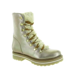 apres ski bottes fourrees - Botte de neige - femme - Cuir - Or - La thuile