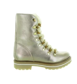 apres ski bottes fourrees - Botte de neige - femme - Cuir - Or - La thuile