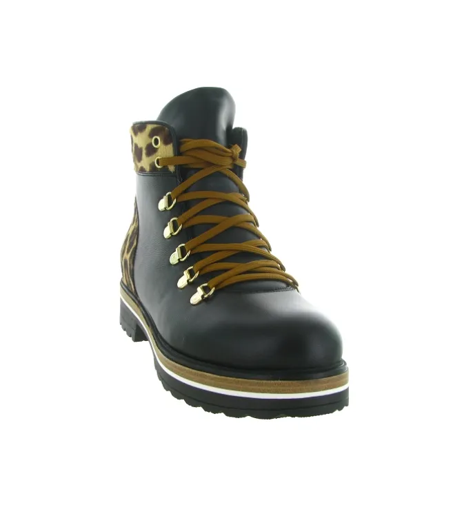 apres ski bottes fourrees - Botte de neige - femme - Cuir - Léopard - La thuile