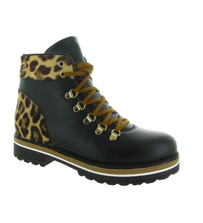 apres ski bottes fourrees - Botte de neige - femme - Cuir - Léopard - La thuile