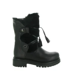 apres ski bottes fourrees - Botte de neige - femme - Cuir - Noir - Armando