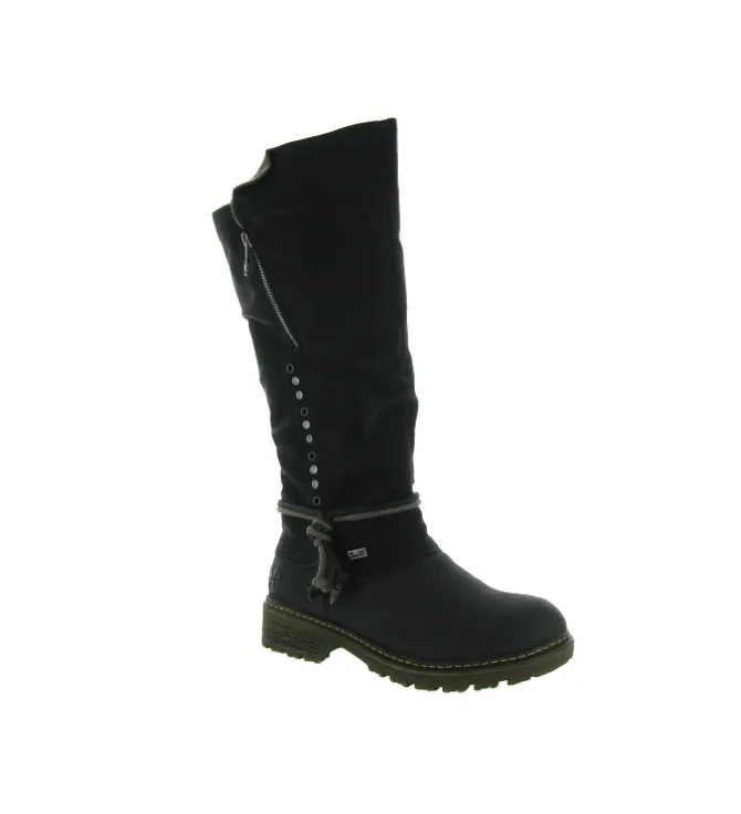 apres ski bottes fourrees - Botte de neige - femme - Synthétique - Noir - Rieker