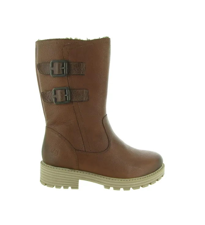 apres ski bottes fourrees - Botte de neige - femme - Cuir - Marron - Remonte