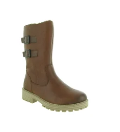 apres ski bottes fourrees - Botte de neige - femme - Cuir - Marron - Remonte