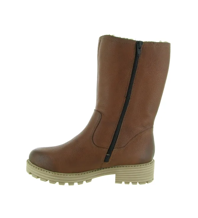 apres ski bottes fourrees - Botte de neige - femme - Cuir - Marron - Remonte