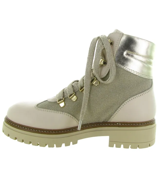 apres ski bottes fourrees - Bottine chaude - femme - Cuir - Beige - Armando