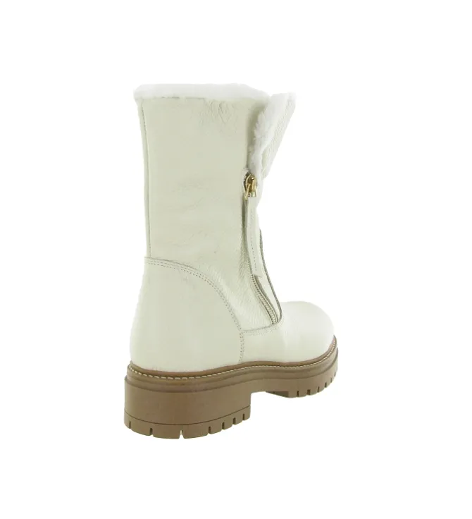 apres ski bottes fourrees - Botte de neige - femme - Cuir - Blanc - Armando