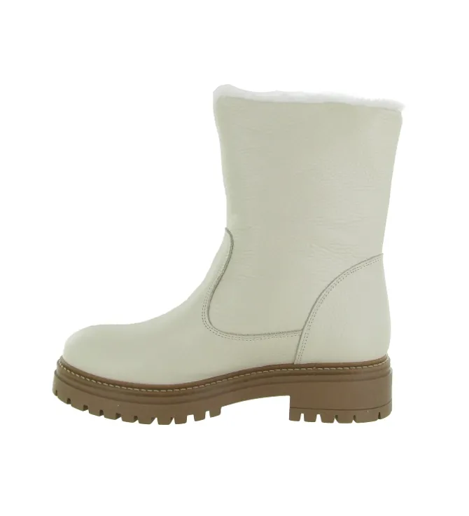apres ski bottes fourrees - Botte de neige - femme - Cuir - Blanc - Armando