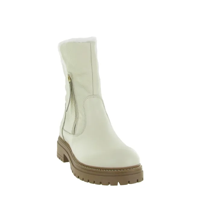 apres ski bottes fourrees - Botte de neige - femme - Cuir - Blanc - Armando