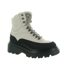 apres ski bottes fourrees - Botte de neige - femme - Cuir - Blanc - Nude of scandinavia