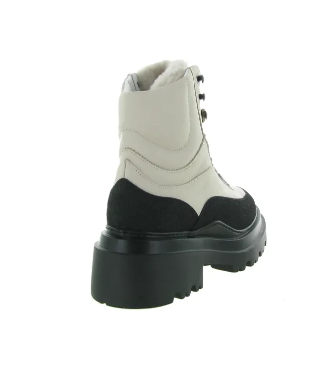 apres ski bottes fourrees - Botte de neige - femme - Cuir - Blanc - Nude of scandinavia