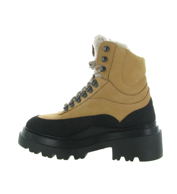 apres ski bottes fourrees - Botte de neige - femme - Cuir - Camel - Nude of scandinavia