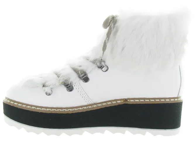 apres ski bottes fourrees - Botte de neige - femme - Nubuck - Blanc - Armando