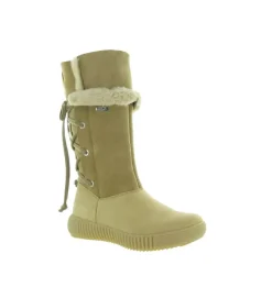 apres ski bottes fourrees - Botte de neige - femme - Nubuck - Beige - Oscar