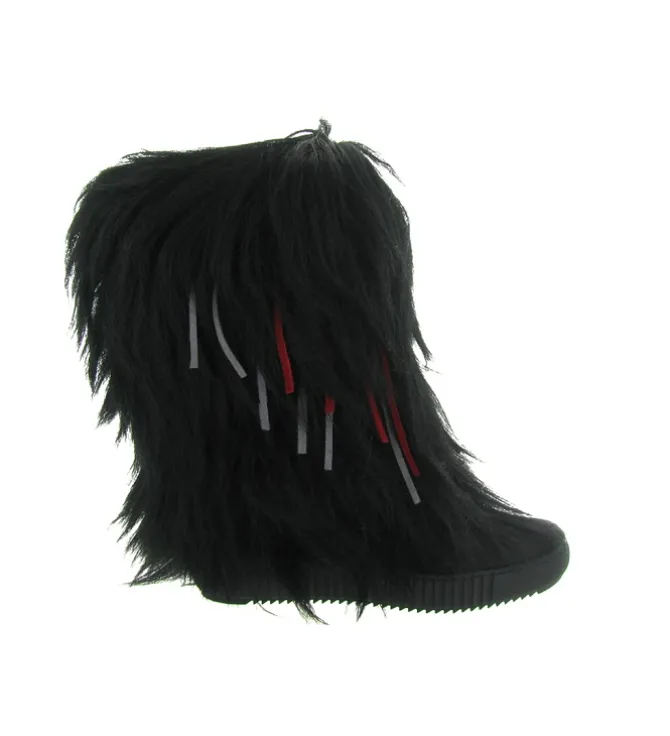 apres ski bottes fourrees - Botte fourrée - femme - Fourrure - Noir - Oscar