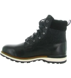 apres ski bottes fourrees - Bottine chaude - homme - Cuir - Noir - La thuile