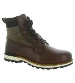 apres ski bottes fourrees - Bottine chaude - homme - Cuir - Marron - La thuile