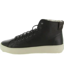 apres ski bottes fourrees - Bottine chaude - homme - Cuir - Noir - Black stone