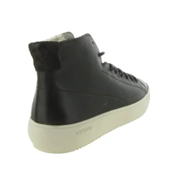 apres ski bottes fourrees - Bottine chaude - homme - Cuir - Noir - Black stone