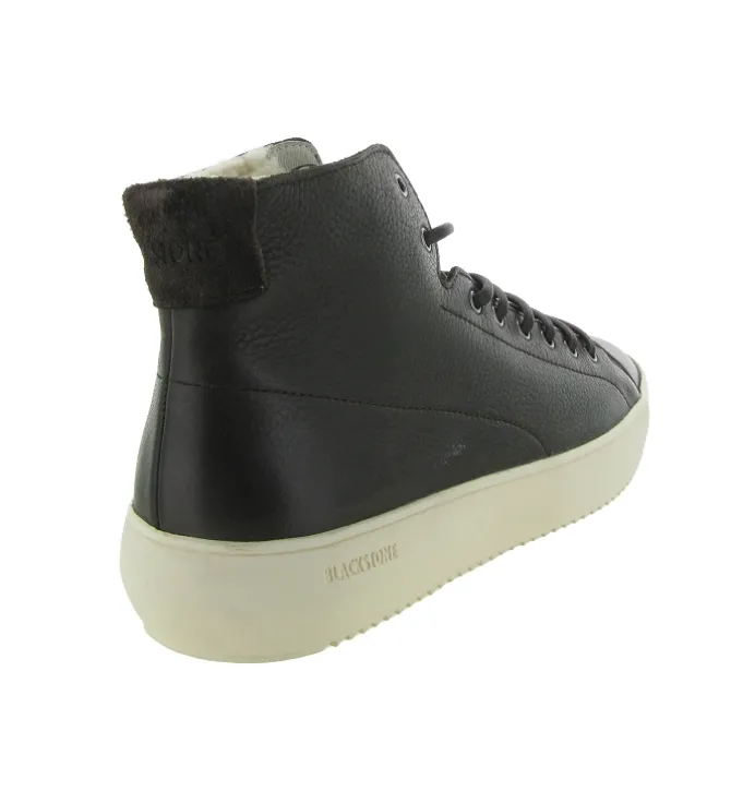 apres ski bottes fourrees - Bottine chaude - homme - Cuir - Noir - Black stone