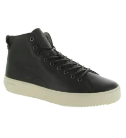 apres ski bottes fourrees - Bottine chaude - homme - Cuir - Noir - Black stone