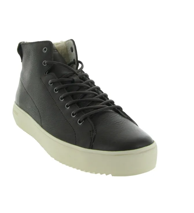 apres ski bottes fourrees - Bottine chaude - homme - Cuir - Noir - Black stone