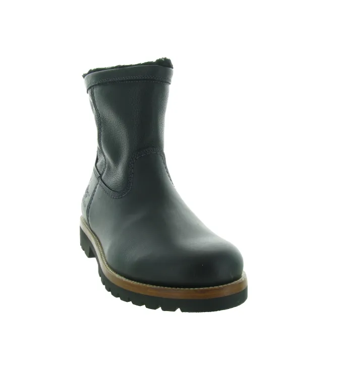 apres ski bottes fourrees - Bottes de neige - homme - Cuir - Noir - Panama jack