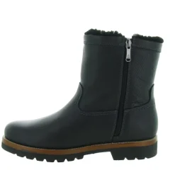 apres ski bottes fourrees - Bottes de neige - homme - Cuir - Noir - Panama jack