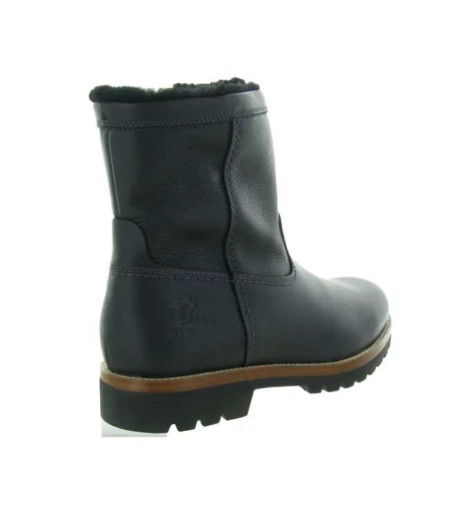 apres ski bottes fourrees - Bottes de neige - homme - Cuir - Noir - Panama jack