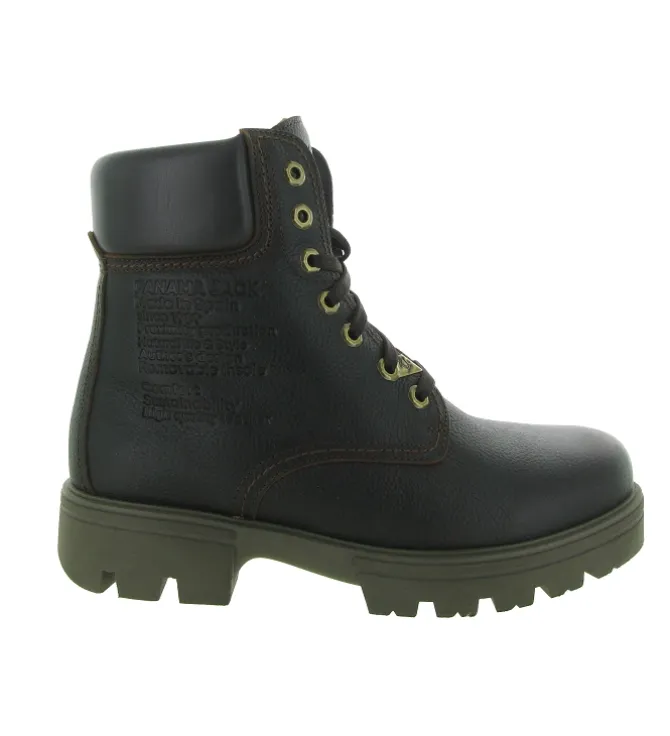 apres ski bottes fourrees - Bottine chaude - homme - Cuir - Marron - Panama jack