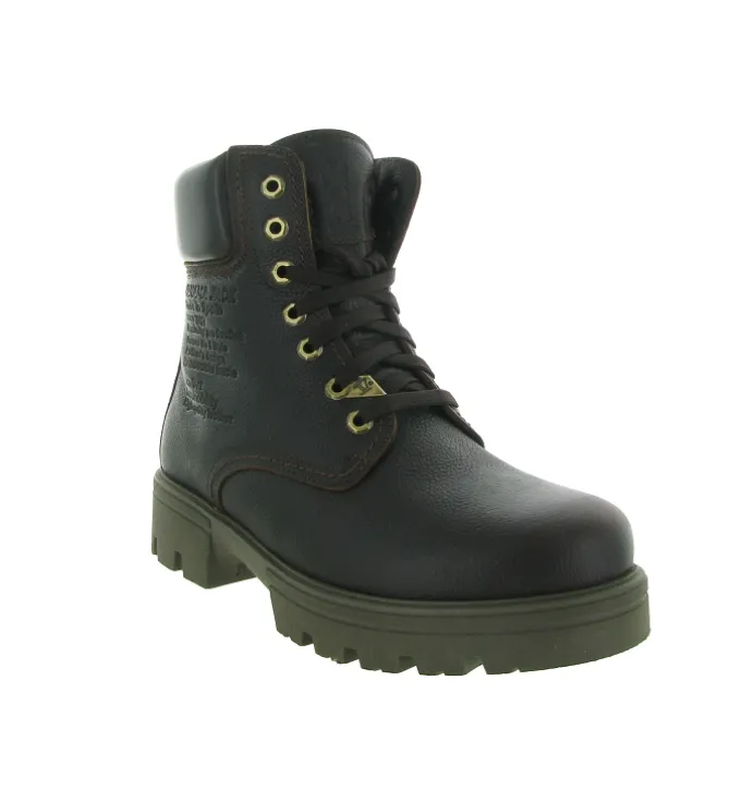 apres ski bottes fourrees - Bottine chaude - homme - Cuir - Marron - Panama jack