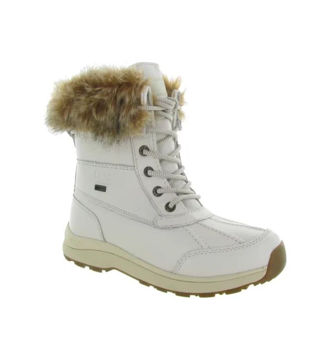 apres ski bottes fourrees - Botte de neige - femme - Cuir - Blanc - Ugg australia